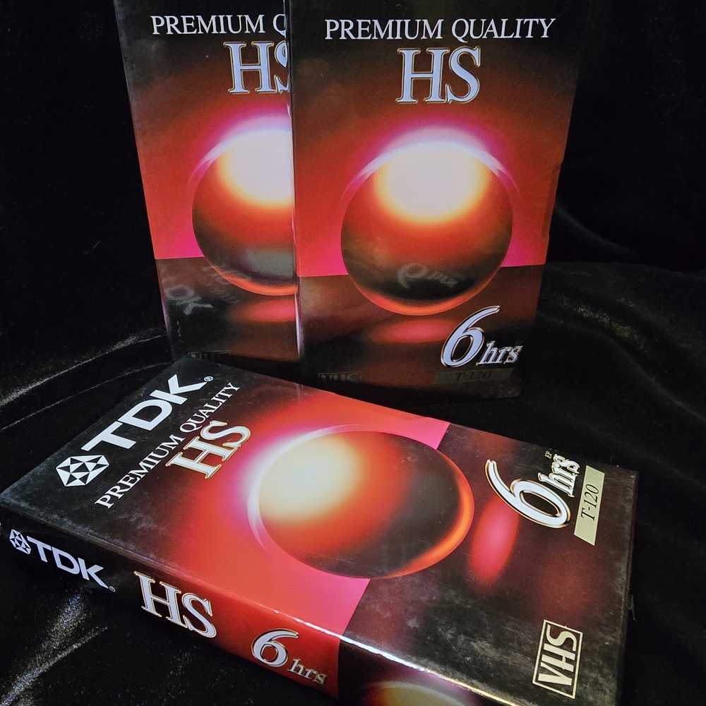 TDK Premium Quality HS VHS Tape - Red